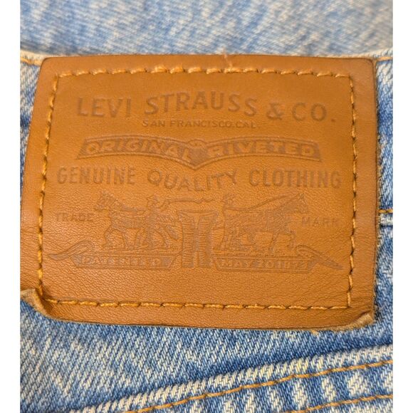 Levi’s Premium "Big E" Ribcage Straight Ankle Jeans W27 L27 Button Fly Raw Hem - Picture 9 of 10